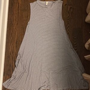 Knee Length Striped Dress